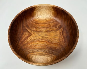 Hand turned wood bowl in Black Acacia, 9" wide, homemade in Northern California