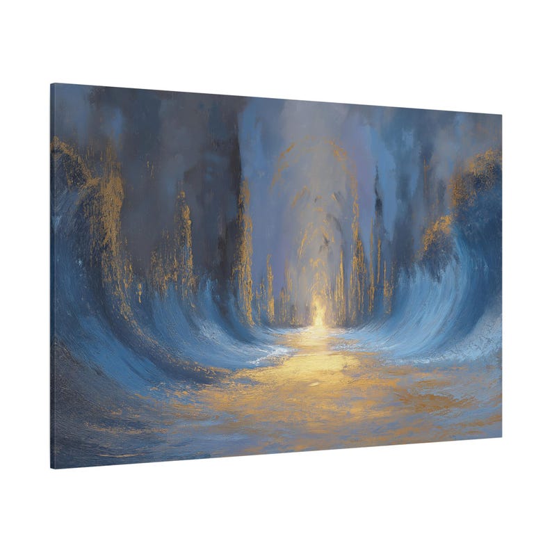 Extra Large Jewish Art Painting, Red Sea Parting Oil Paint Inspired ...
