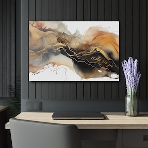 Jewish Art, Jewish Modern Art, Jewish Wall Decor, Jewish Resin Pour Acrylic, Glass-Like, 36 × 24, Jewish Fine Art, Ein Od Milvado, Luxury