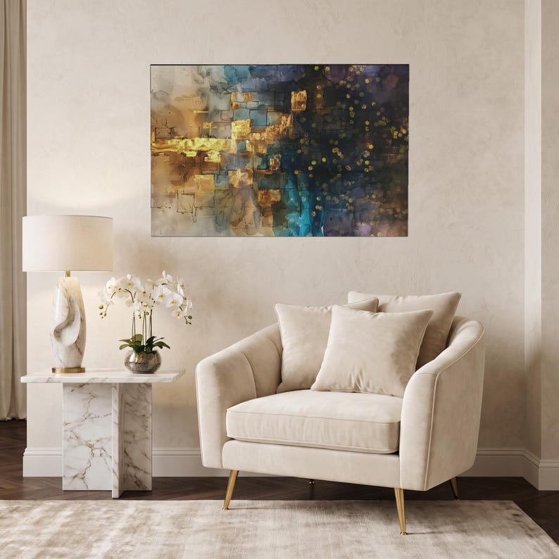 Abstrakcyjna sztuka żydowska, sztuka Kotel, sztuka jerozolimska, sztuka izraelska, wydruk tuszem alkoholowym na szkle akrylowym, 36 × 24, nowoczesna sztuka żydowska, judaika zdjęcie 8