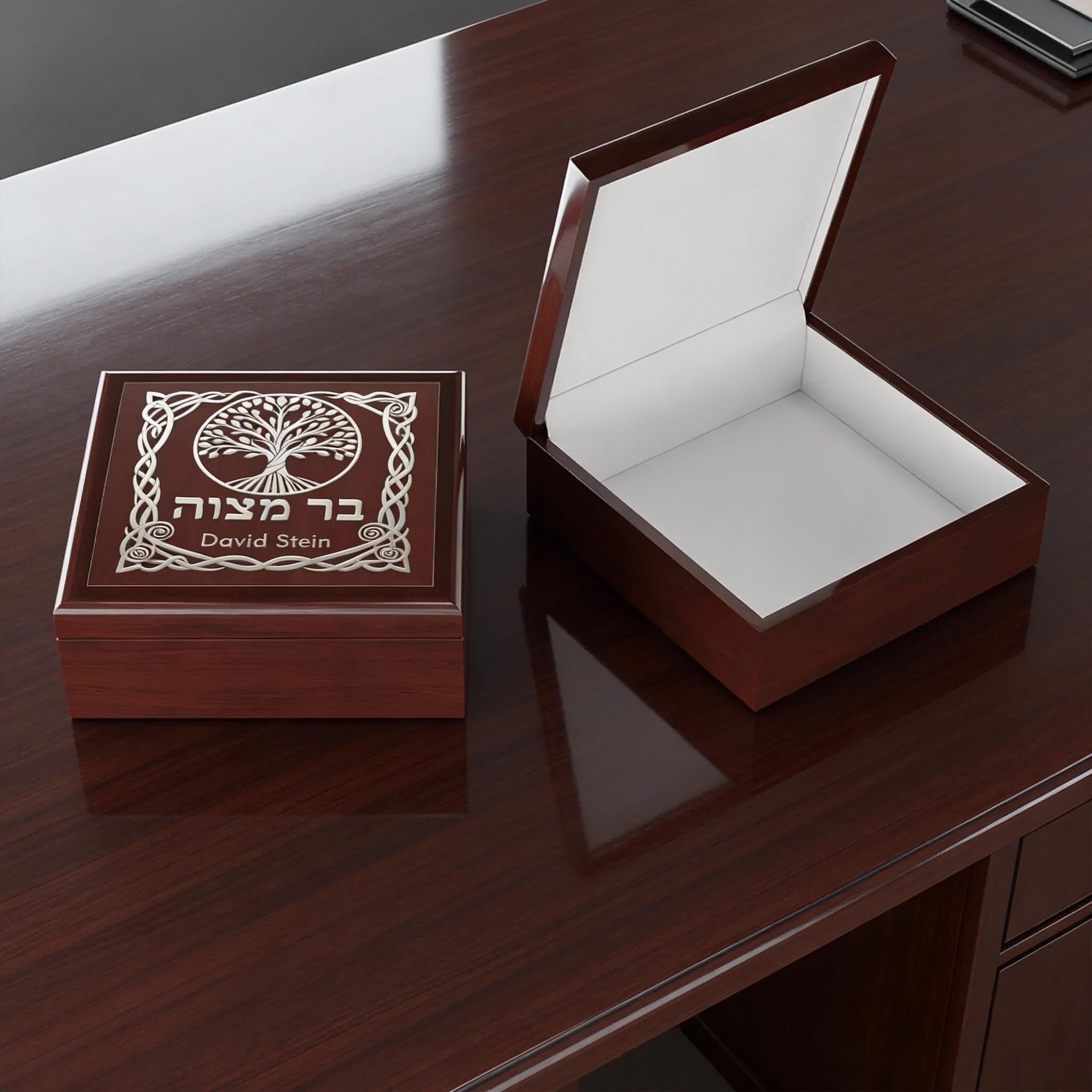 Personalized Jewish Man Gift, Custom Bar Mitzvah Gift, Memory Box ...