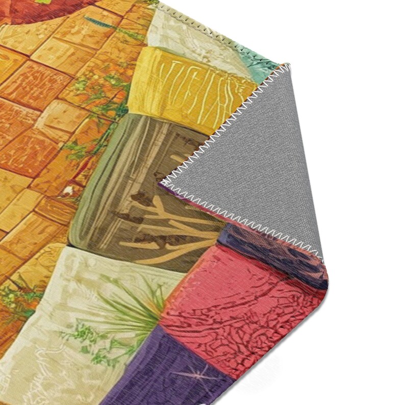Isril Mat Jerusalem Abstract Area Rug, Jewish Art for Home Decor, Kotel Israel ...