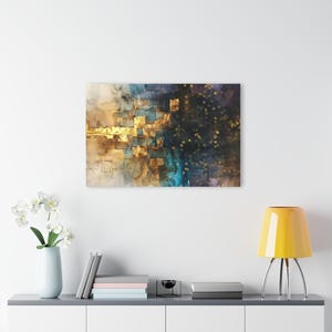 Abstrakcyjna sztuka żydowska, sztuka Kotel, sztuka jerozolimska, sztuka izraelska, wydruk tuszem alkoholowym na szkle akrylowym, 36 × 24, nowoczesna sztuka żydowska, judaika zdjęcie 6