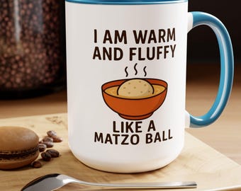 Jewish Mug Gift for Women, Funny Jewish Coffee Mug for Women, Gift for Jewish Mon, Jewish Mom Humor Mug, 15oz Two-Tone Mug Present, Present