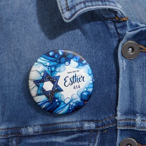 Jewish Pin - Esther 4:14 Jewish Metal Pin Button in 3 Sizes, Safety Pin Backing, Jewish Pin, Israel Art Pin, Jewish Metal Pin, Judaism Pin image 5