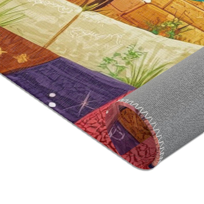 Isril Mat Jerusalem Abstract Area Rug, Jewish Art for Home Decor, Kotel Israel ...