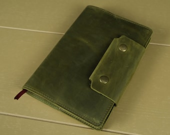 Personalized Leather Bullet Journal Cover A5 – Handmade Case for Leuchtturm1917, Moleskine, Hobonichi, Bible, Stalogy, Rhodia & More
