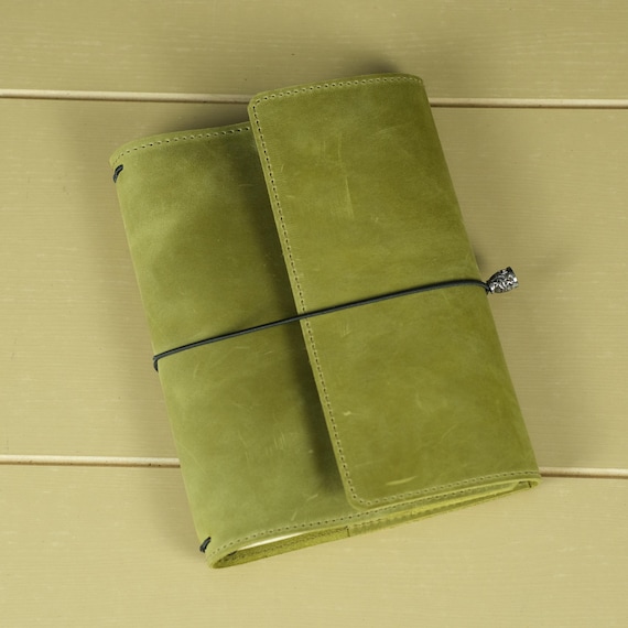 Custom Leather Notebook Cover, Personalized Journal Cover with Pockets, Refillable A5 A4 Travel Notebook with Pen Holder, Gift for Teacher