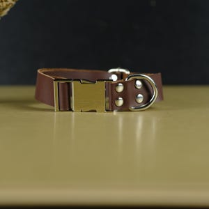 Custom Leather Dog Collar – Handmade Personalized Pet Collar with Name Tag, Genuine Leather, Adjustable, Durable, Unique Gift for Dogs