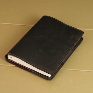 Leather Notebook Cover, Vintage leather journal cover A5, Simple notebook cover a5, Various color options, Moleskine cover, Hobonichi Techo Chocolate
