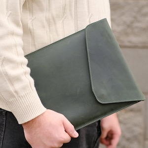 Personalized Leather Sleeve for MacBook, 2020 MacBook Pro Case, 13.3–16 inch Laptop Cover, 2019 MacBook 16 Case, Gift for Him Her