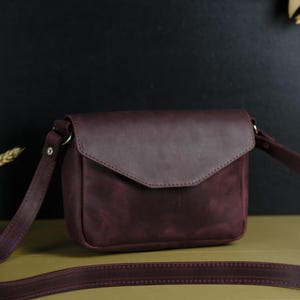 Personalized Mini Leather Crossbody Bag for Women/Handmade Shoulder Handbag/ Custom Compact Purse Gift, Everyday Stylish Leather Accessory