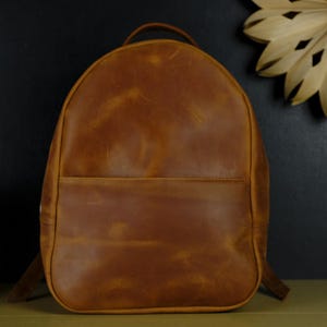 Personalized Small Leather Backpack for Women, Handmade Leather Rucksack, Womens Custom Leather Bag, Gift for Her
