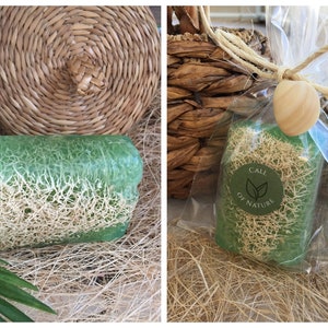 Argan Loofah Exfoliating Hydrating Cleansing Environmentally Friendly Natural Glycerin Zero - Waste Soap Handcrafted with a Variety of Oils