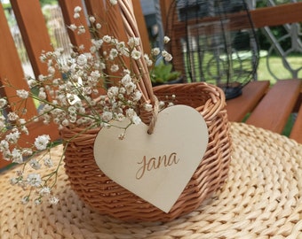 Flower basket for flower girls, flower children personalized | Children's basket | Easter egg hunt | Easter bunny | Easter gift idea
