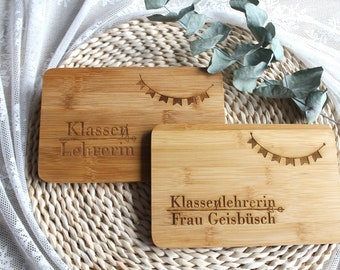 Gift Teacher Teacher | Christmas | Breakfast board customizable | Farewell gift primary school | Wooden board | Name | Engraving