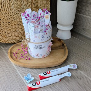 Duplo Wildflower Wrappers PDF, DIY Birthday Gift | Small Thank You Gift | Personalized Sayings Template | Digital Download image 3