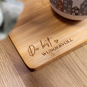 Best friend gift personalized Engraving You are wonderful A little gift for your birthday, Christmas Wooden decorative breakfast image 5