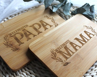 Gift Mother's Day Father's Day Dad Mom | Christmas | Breakfast board cutting board personalized | birthday | wooden board | Christmas