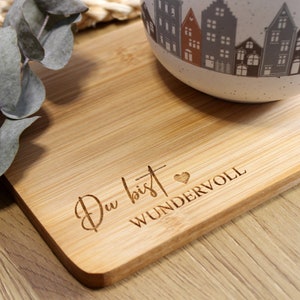 Best friend gift personalized Engraving You are wonderful A little gift for your birthday, Christmas Wooden decorative breakfast image 1