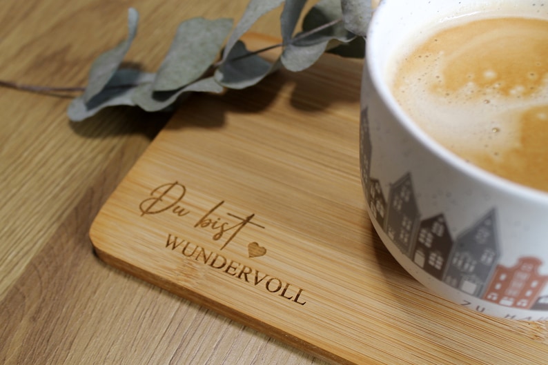 Best friend gift personalized Engraving You are wonderful A little gift for your birthday, Christmas Wooden decorative breakfast image 3