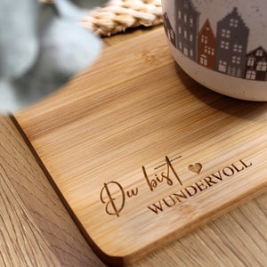 Best friend gift personalized Engraving You are wonderful A little gift for your birthday, Christmas Wooden decorative breakfast image 8