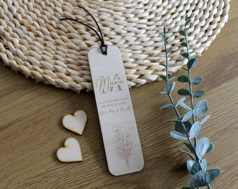 Mother's Day gift made of wood bookmark reading aid | Gift idea for the best mom | Julianadecor