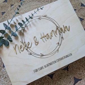 Erinnerungskiste für Geschwister personalisiert | Baby Erinnerungsbox | Holzkiste | Holzbox | Geschenk zur Geburt oder Taufe | Sternenkind