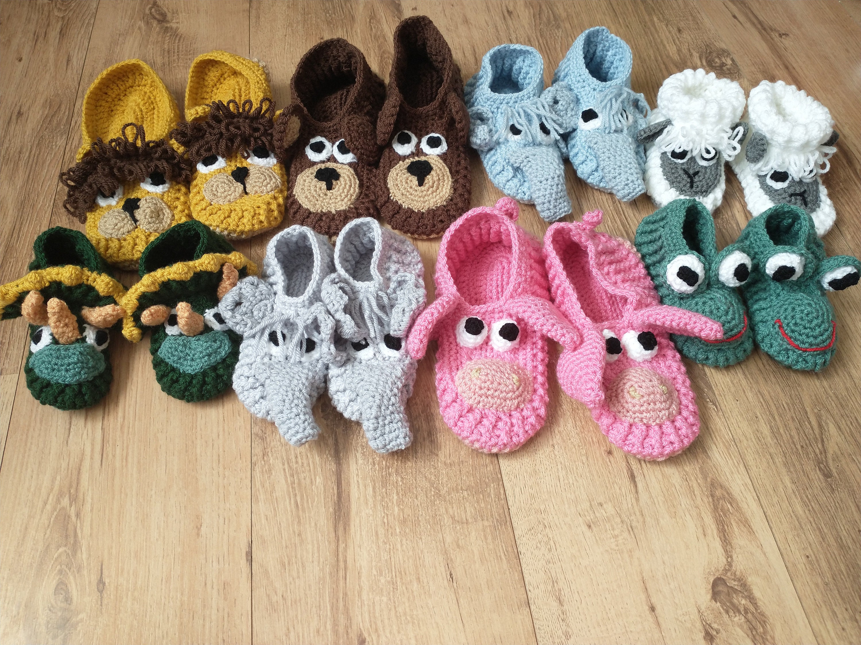 Lindas zapatillas de animales niños pequeños a adultos Etsy
