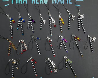 Hero Name Bag Charms - Anime Cell Phone, Character Keychain, Manga