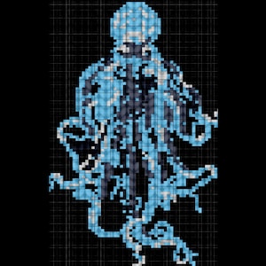 Big Blue Octopus Tapestry Crochet Pattern - Wall Hanging Blanket Tote Bag Ocean Sea Kraken Monster Cryptid Large Nature - DIGITAL PATTERN