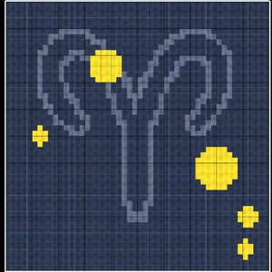 Aries Constellation Crochet Pattern: Zodiac Tapestry Wall Hanging (Digital Pattern)