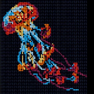 Sprintime Jellyfish Tapestry Crochet Pattern - Wall Hanging Blanket Tote Bag Ocean Sea Pillow Jelly Colorful Nature Gift - DIGITAL PATTERN