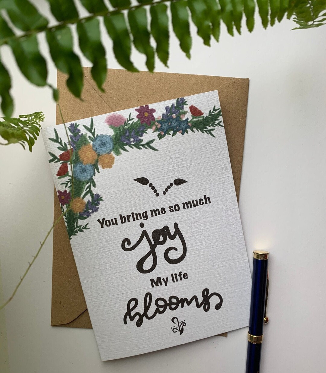 You Bring Me so Much Joy My Life Blooms | Flowers Card - Etsy