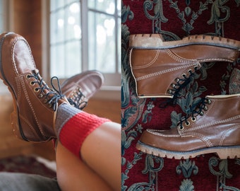 women's moc toe boots