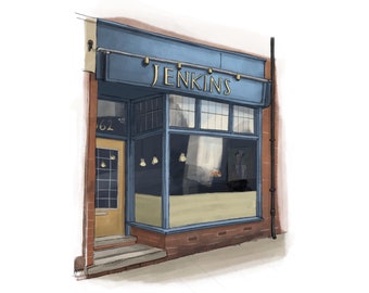 Jenkins Bar - Sherwood, Nottingham - Local Bar / Pub digital art print