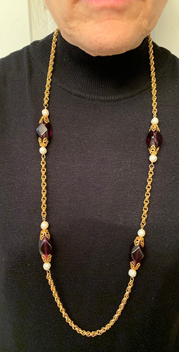 Gold rope pull over necklace