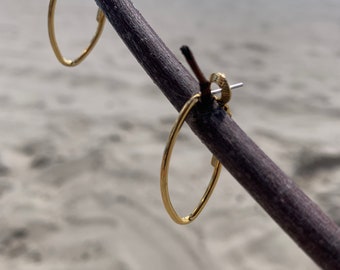 Pendientes vintage Gold Oval Hoop