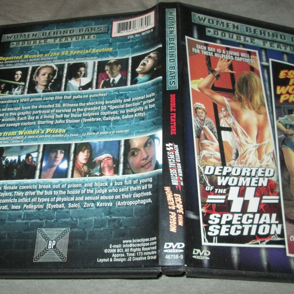 Deported Women of the SS/Escape from Women's Prison Official Rare double feature DVD release on BCI Eclipse 46758-9 Free Us Shipping!
