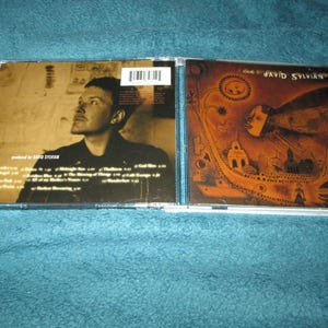 May include: A CD case with a black and white photo of a man on the front cover. The back cover features a colorful illustration of a boat with a bird on top. The title of the album is "A Shock to David Sylvian".
