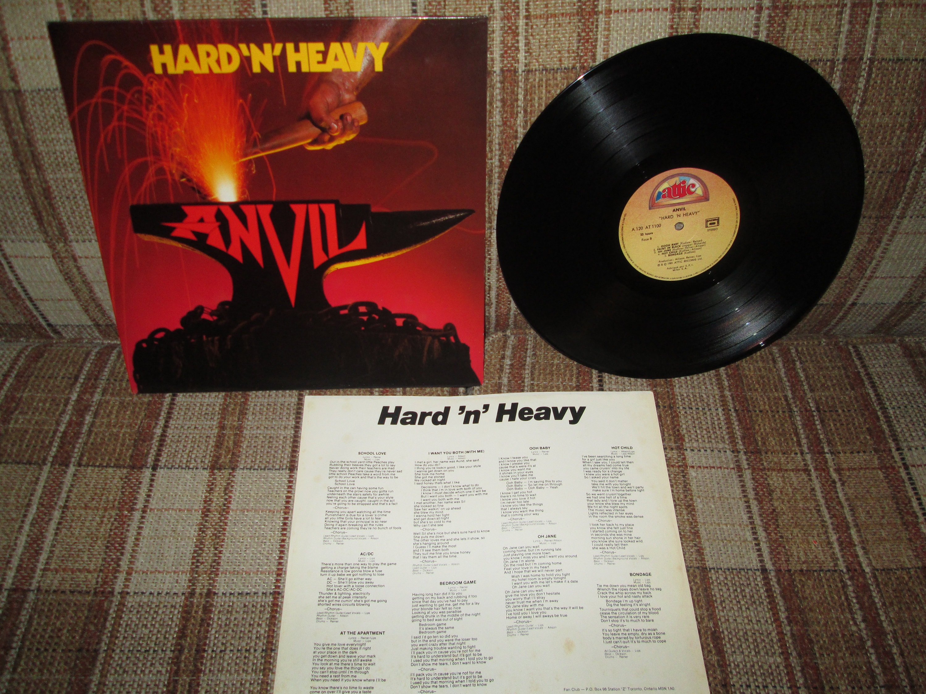 Anvil Hard 'N' Heavy 1981 Vinyl LP on Attic Records A - Etsy.de
