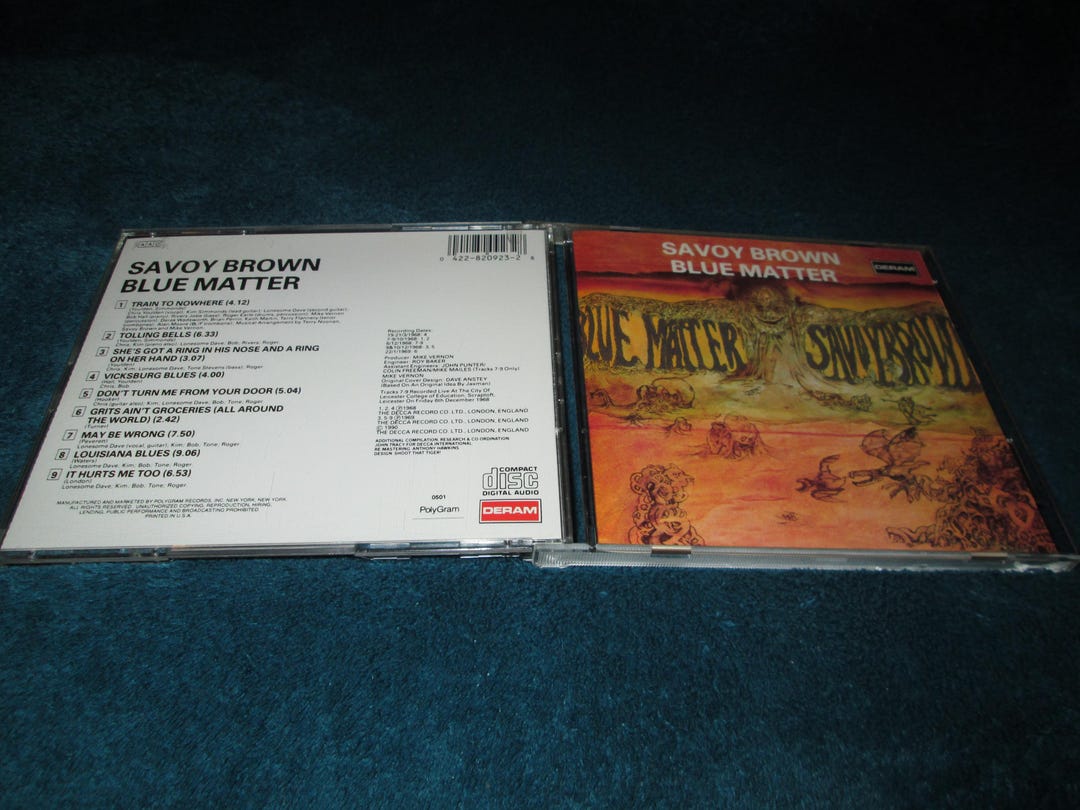 Savoy Brown -blue Matter Official Factory Release CD on