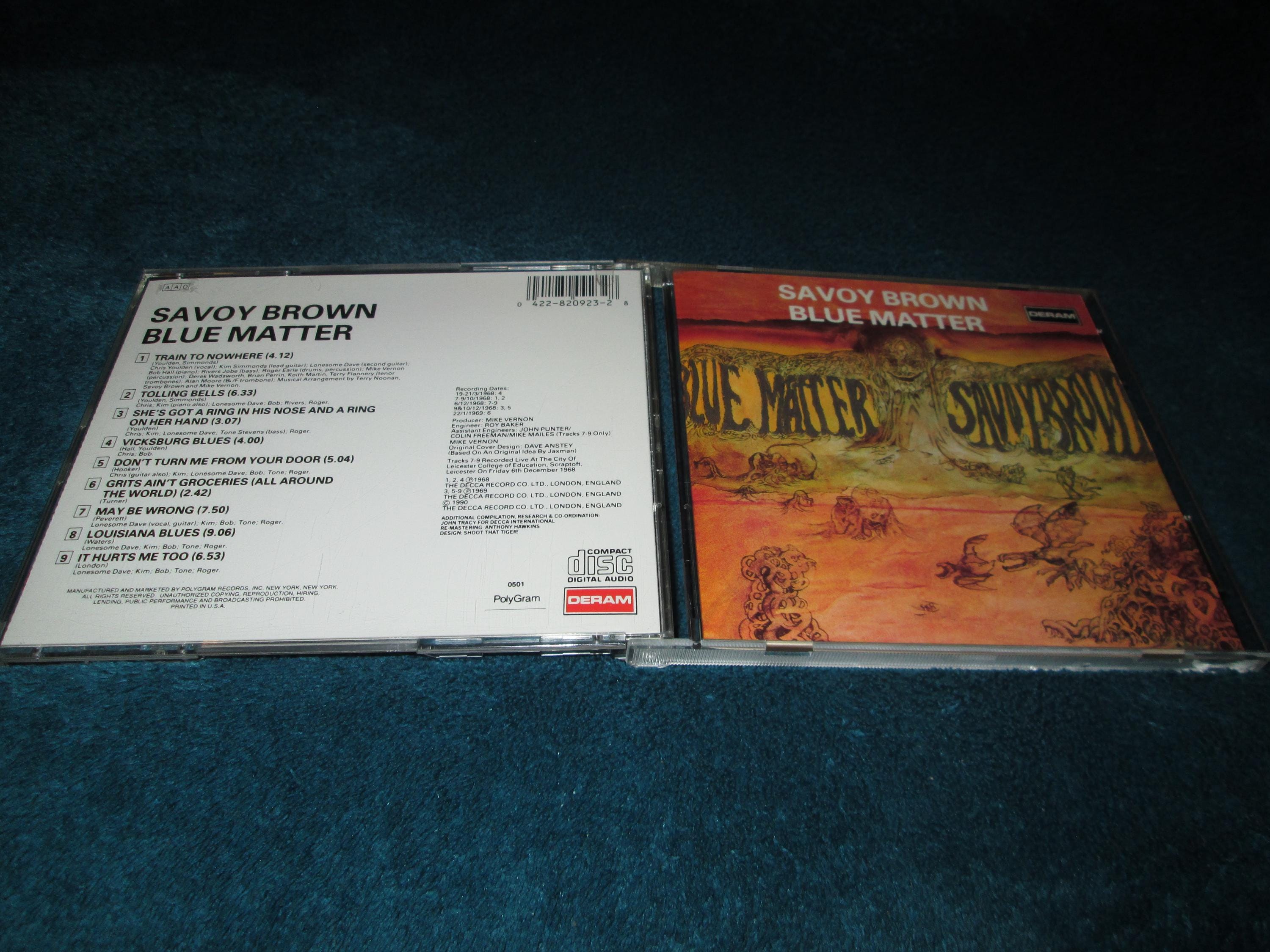 Savoy Brown -blue Matter Official Factory Release CD on
