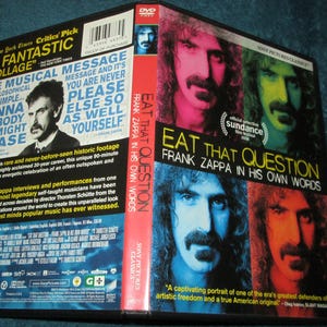 Frank Zappa -Eat That Question Frank Zappa in His Own Words Original Factory Issue DVD on Sony 48370 Gail Zappa Free US Shipping!