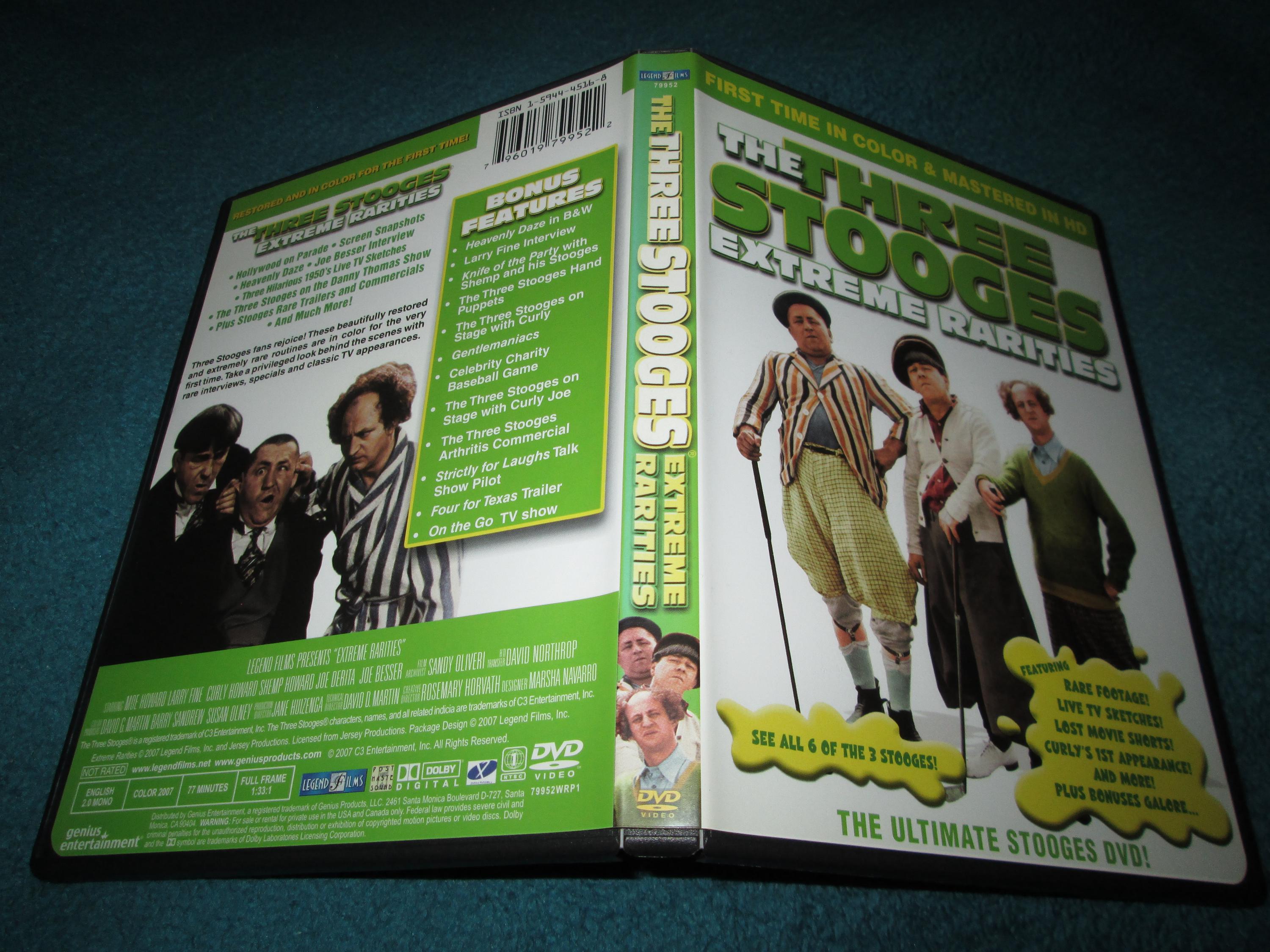 The Three Stooges -extreme Rarities Official Factory Release DVD