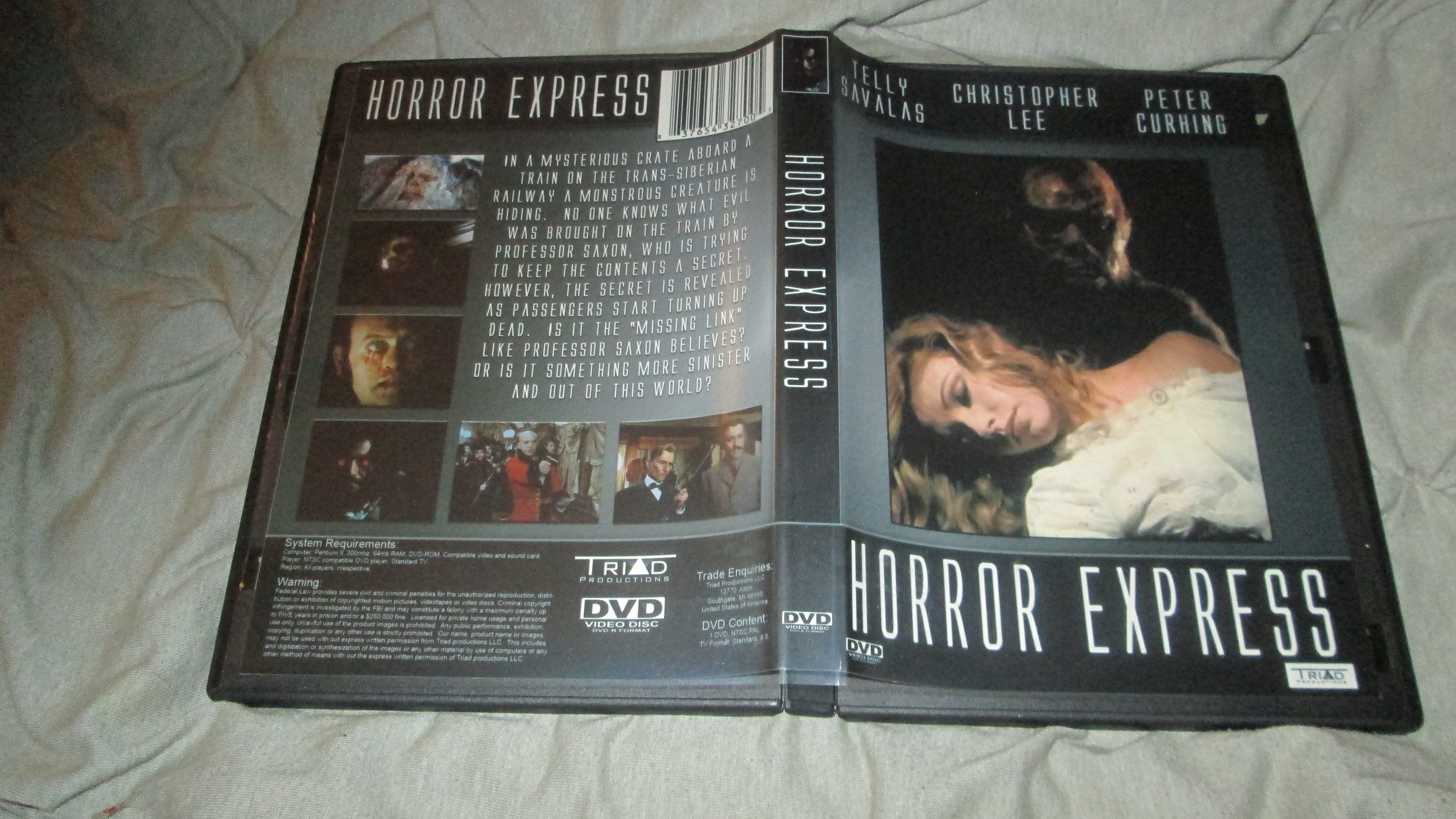 Horror Express official Release DVD on Triad Productions Free - Etsy