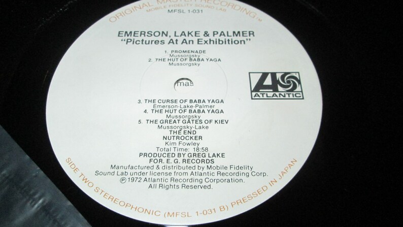 Emerson Lake and Palmer pictures at an Exhibition Original - Etsy