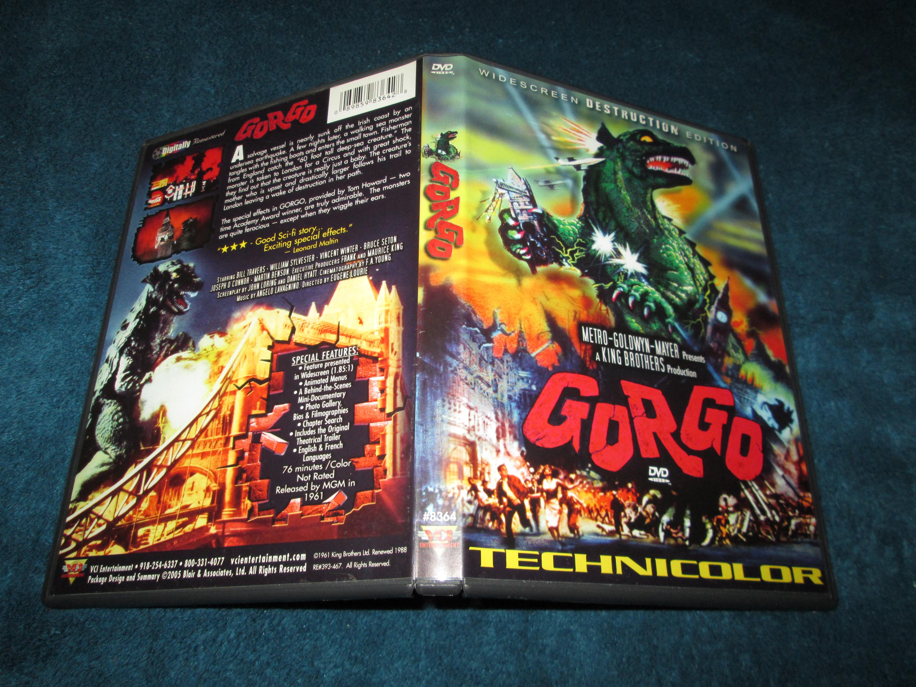 Gorgo -widescreen Destruction Edition Official Release DVD on VCI