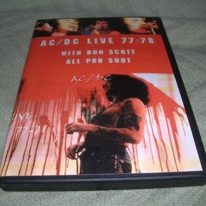 AC/DC -Live with Bon Scott 1977-78 three different shows, all pro shot. free us shipping!