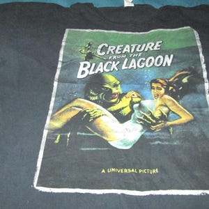 Creature from the Black Lagoon T-Shirt Size XL Official Universal Picture Logo by Fruit of the Loom Slightly Used Free US Shipping!